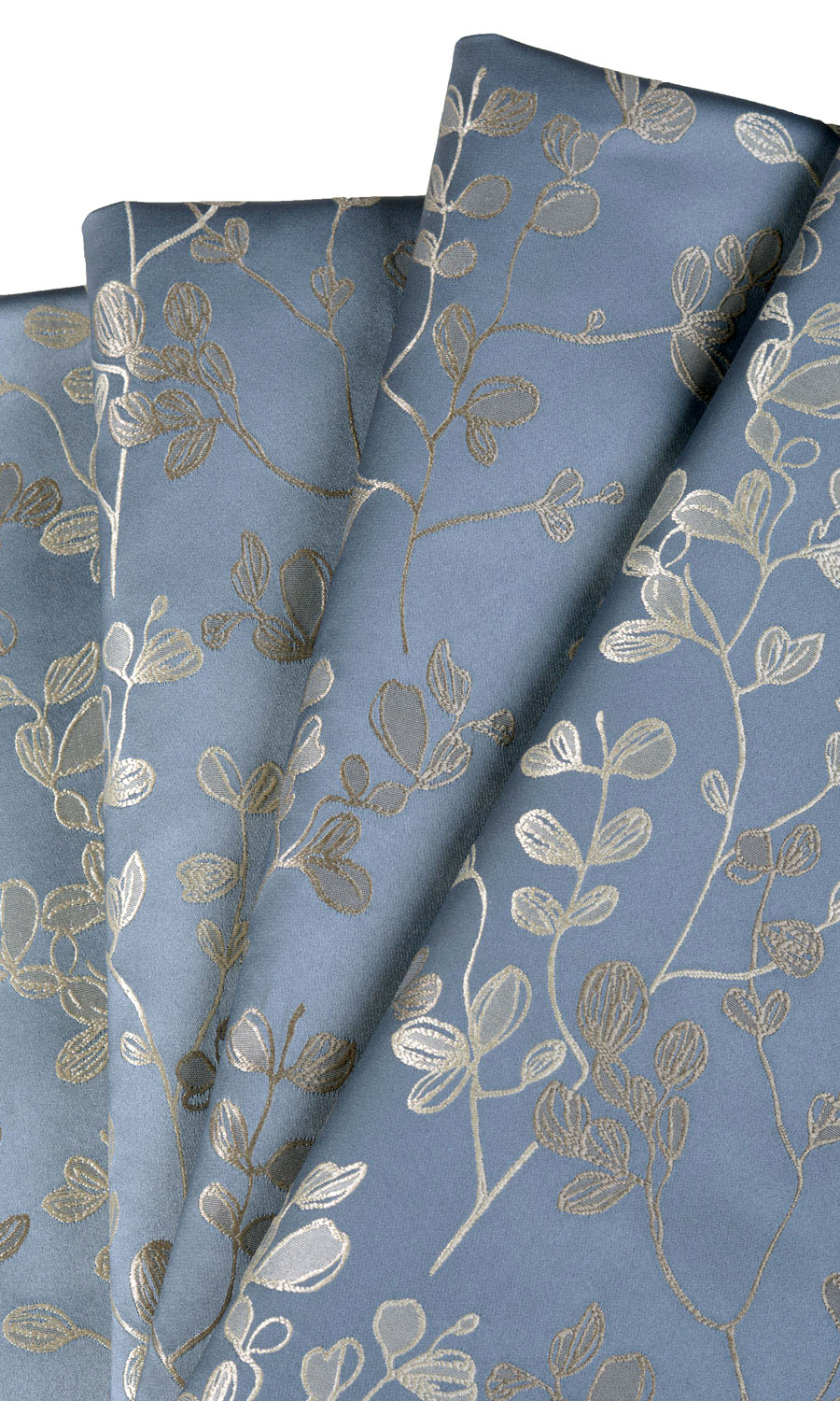 Floral Curtains / Drapes / Window Drapery Panels (Navy Blue/ Ivory-Beige)