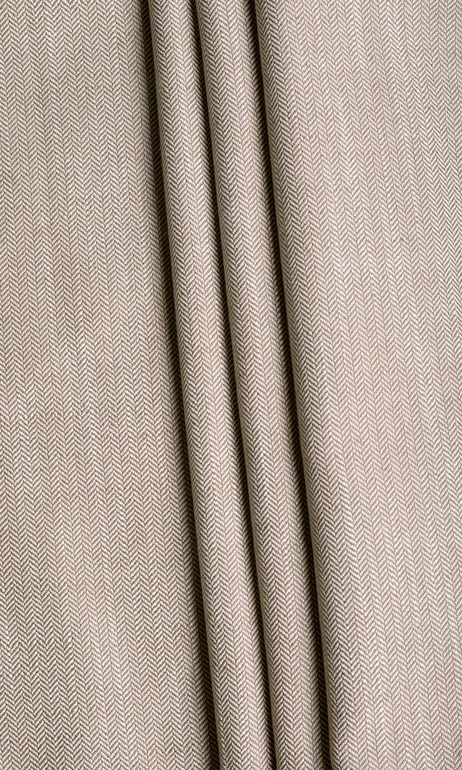 Herringbone Textured Curtains / Drapes / Window Drapery Panels (Cedar Brown)