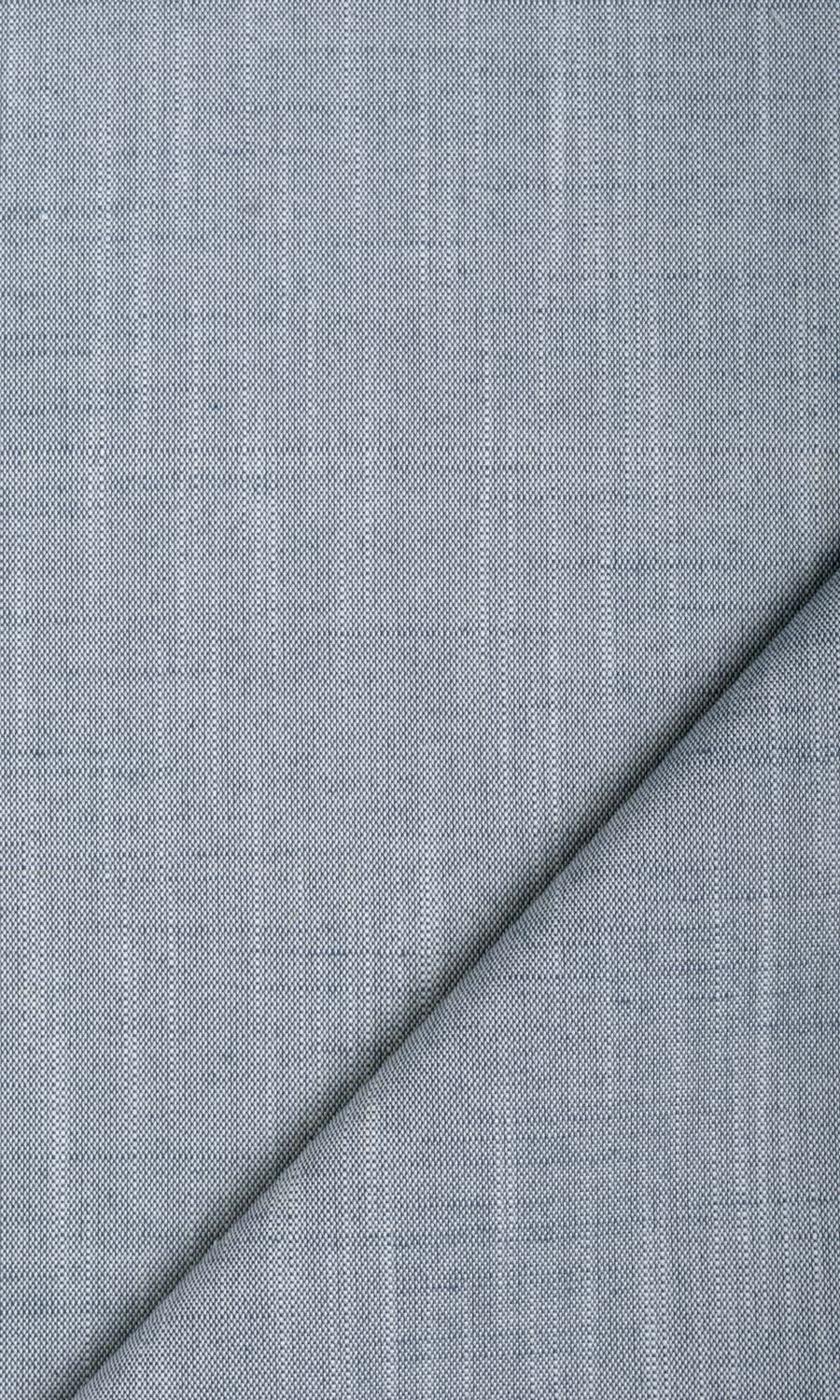 Plain Linen Texture Pinch Pleat, Rod Pocket, Eyelet Curtains (Denim Blue)