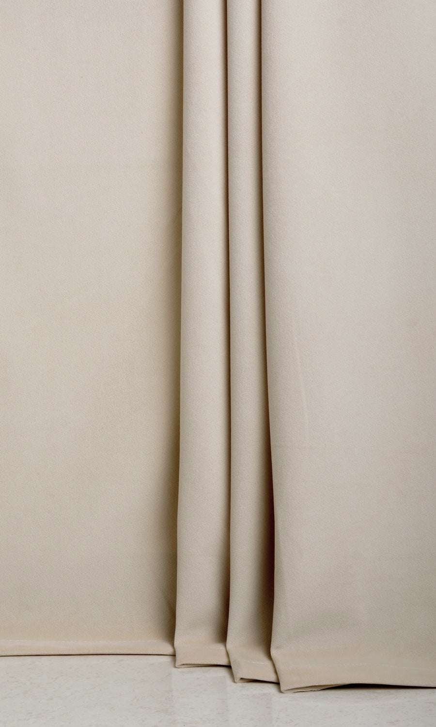 Velvet Pinch Pleat, Rod Pocket, Eyelet Curtains (Pale Beige)