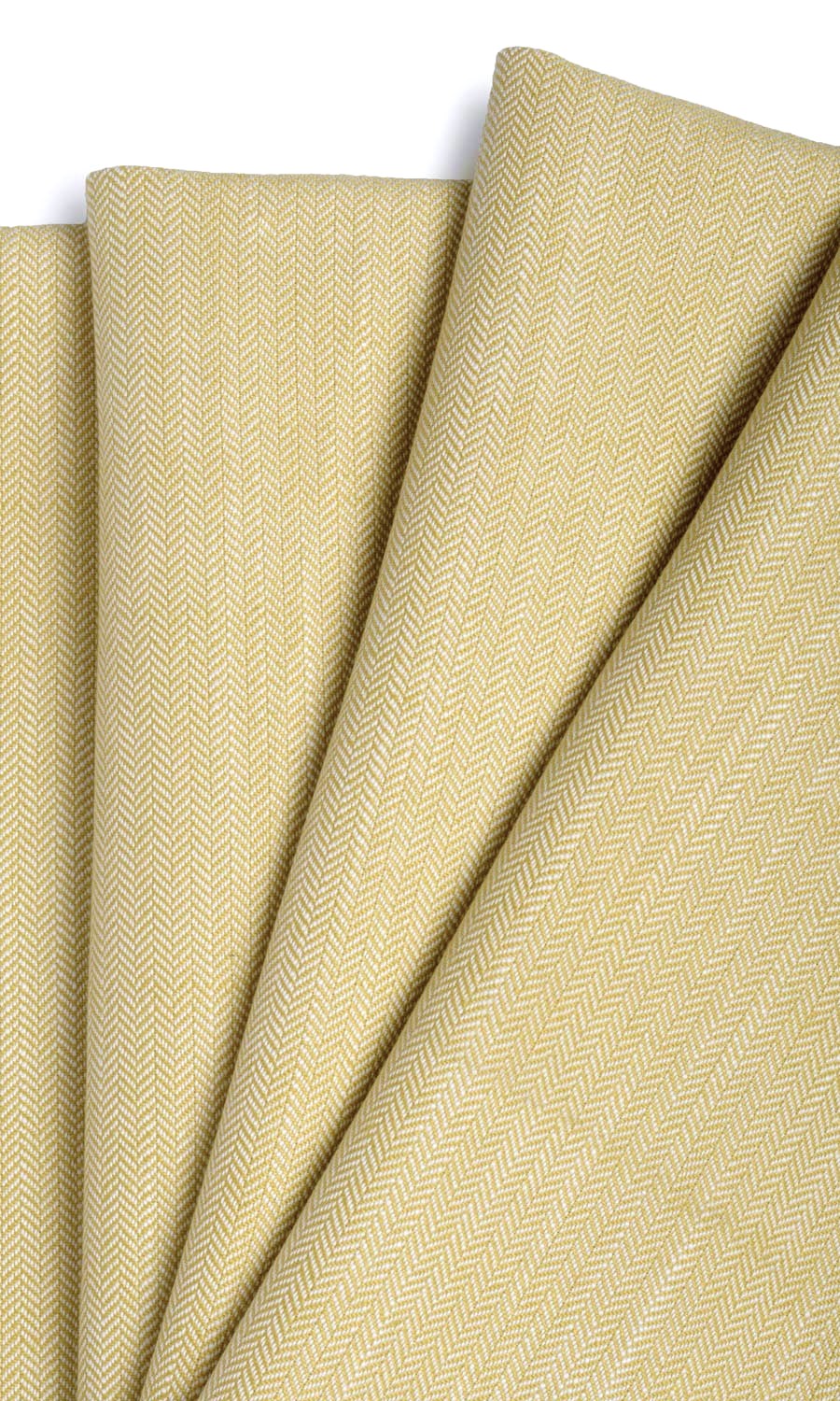 Herringbone Textured Any Size Style Curtains (Yellow)