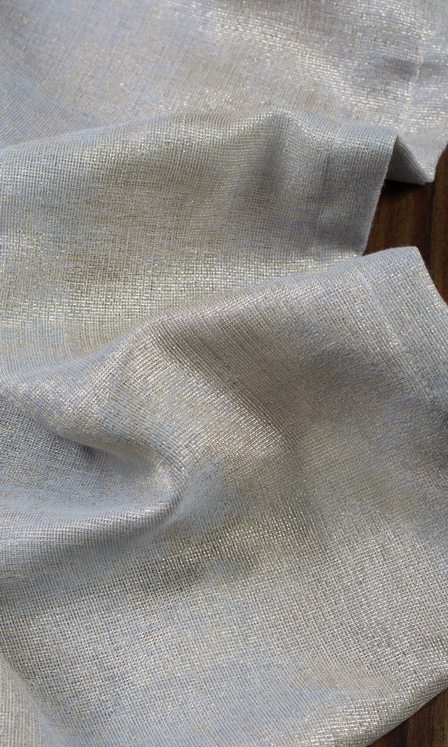 Metallic Accents Semi-Sheer Any Size Style Curtains (Gray/ Gold)