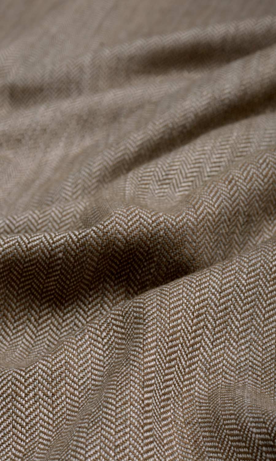 Herringbone Textured Pinch Pleat, Rod Pocket, Eyelet Curtains (Brown)