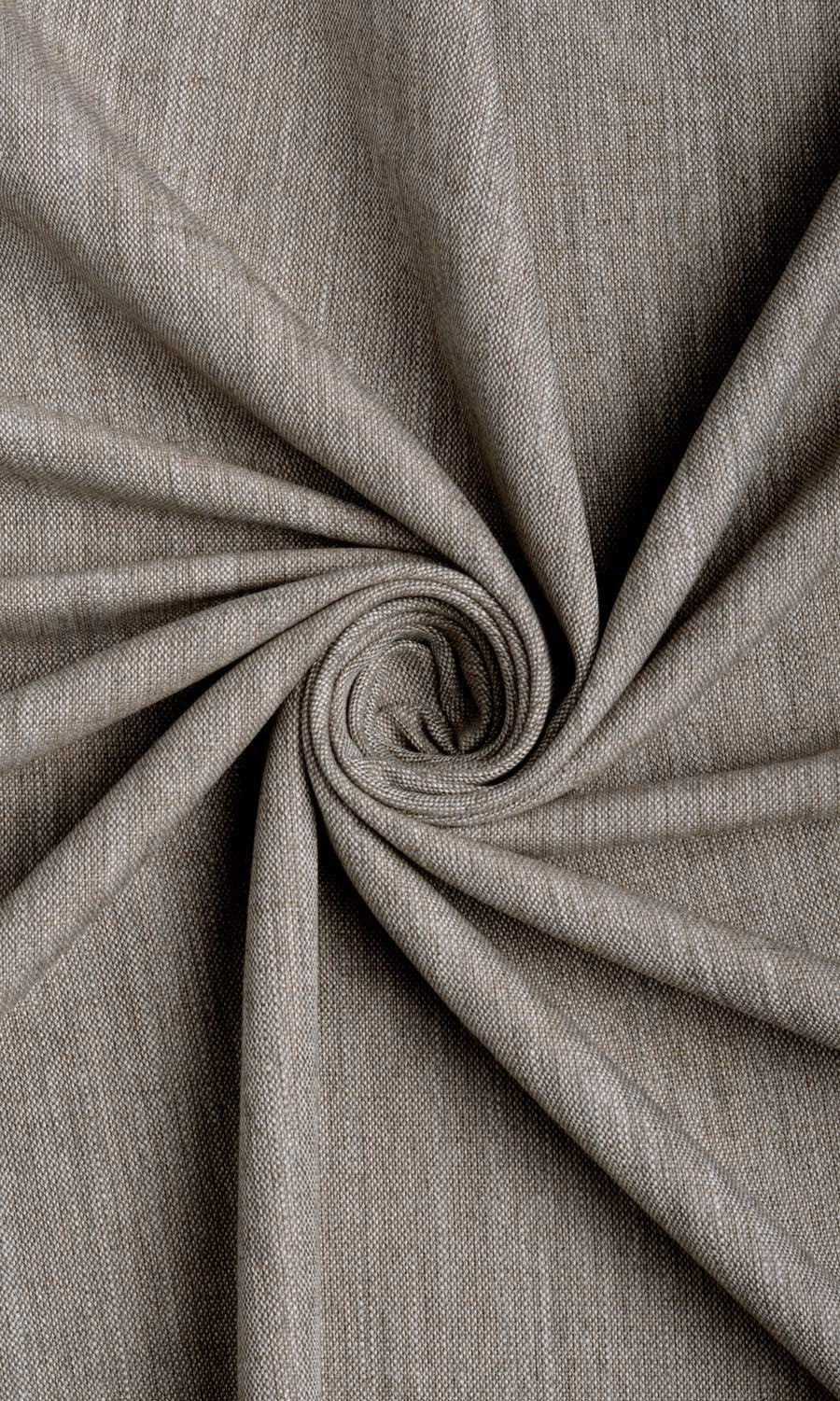 Plain Linen Texture Window Curtains (Taupe/ Brown)