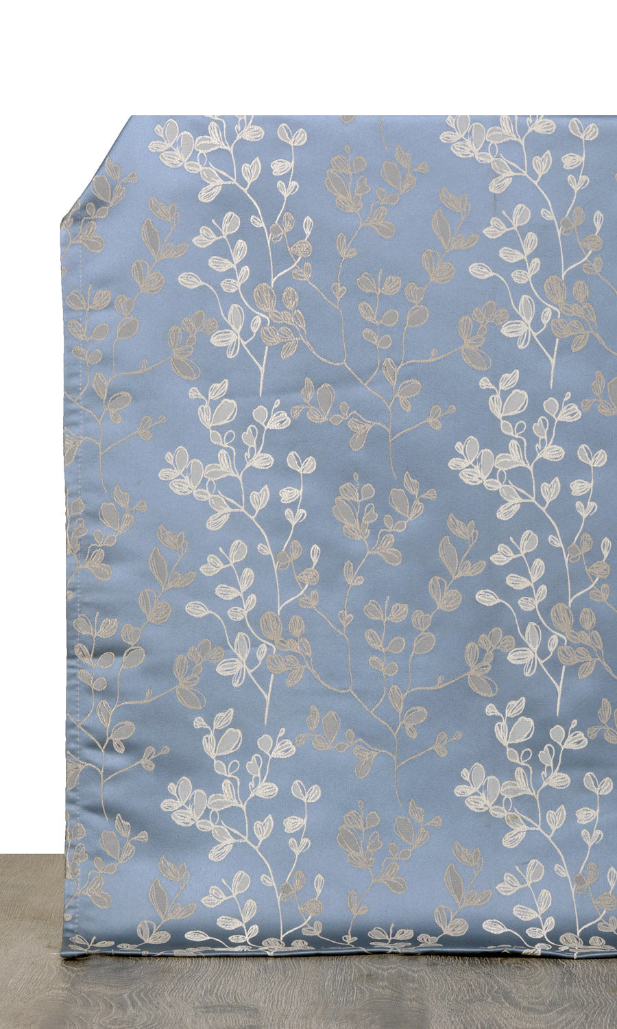 Floral Window Curtains for Living, Bedroom, Kitchen, Bathroom (Navy Blue/ Ivory-Beige)