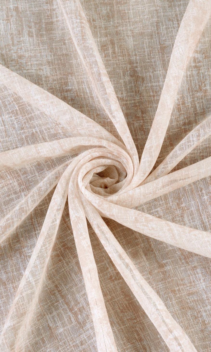 Textured Sheer Pinch Pleat, Rod Pocket, Eyelet Curtains (Salmon Pink/ Peach Orange)