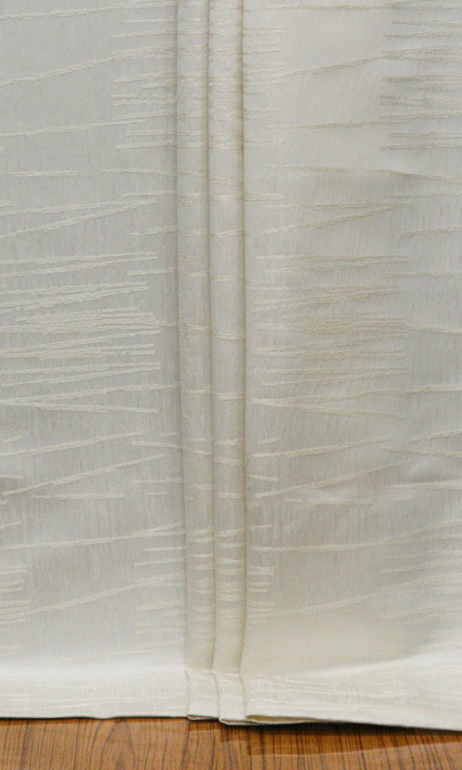 Abstract Patterned Pinch Pleat, Rod Pocket, Eyelet Curtains (Ivory/ Pale Beige)
