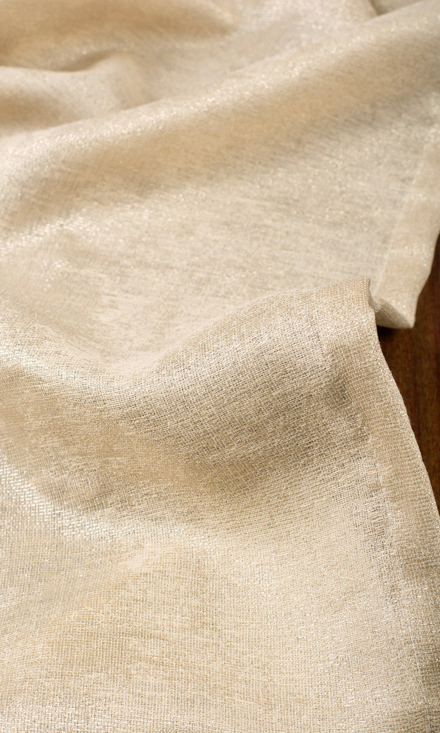 Plain Semi-Sheer Custom Curtains (Pale Beige)