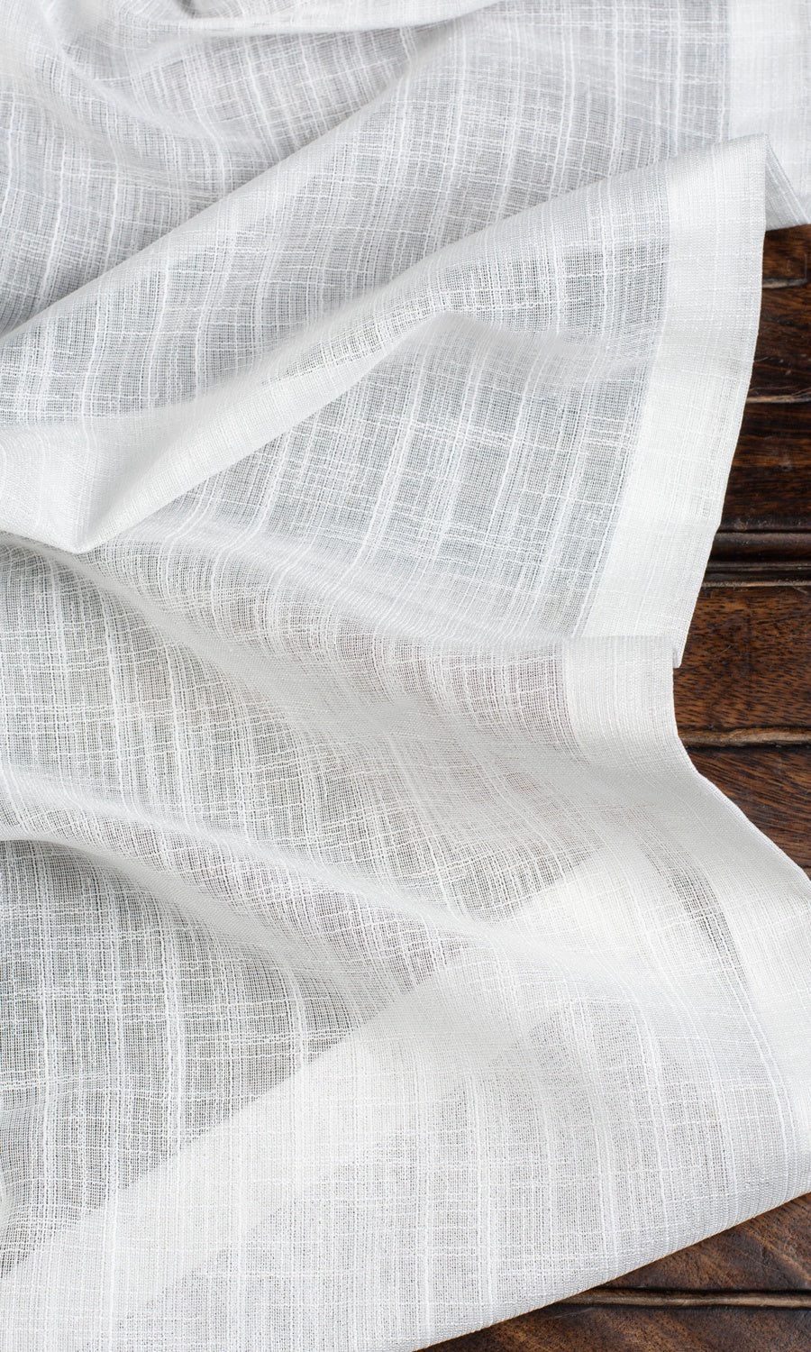 Plain Sheer Custom Curtains (White)