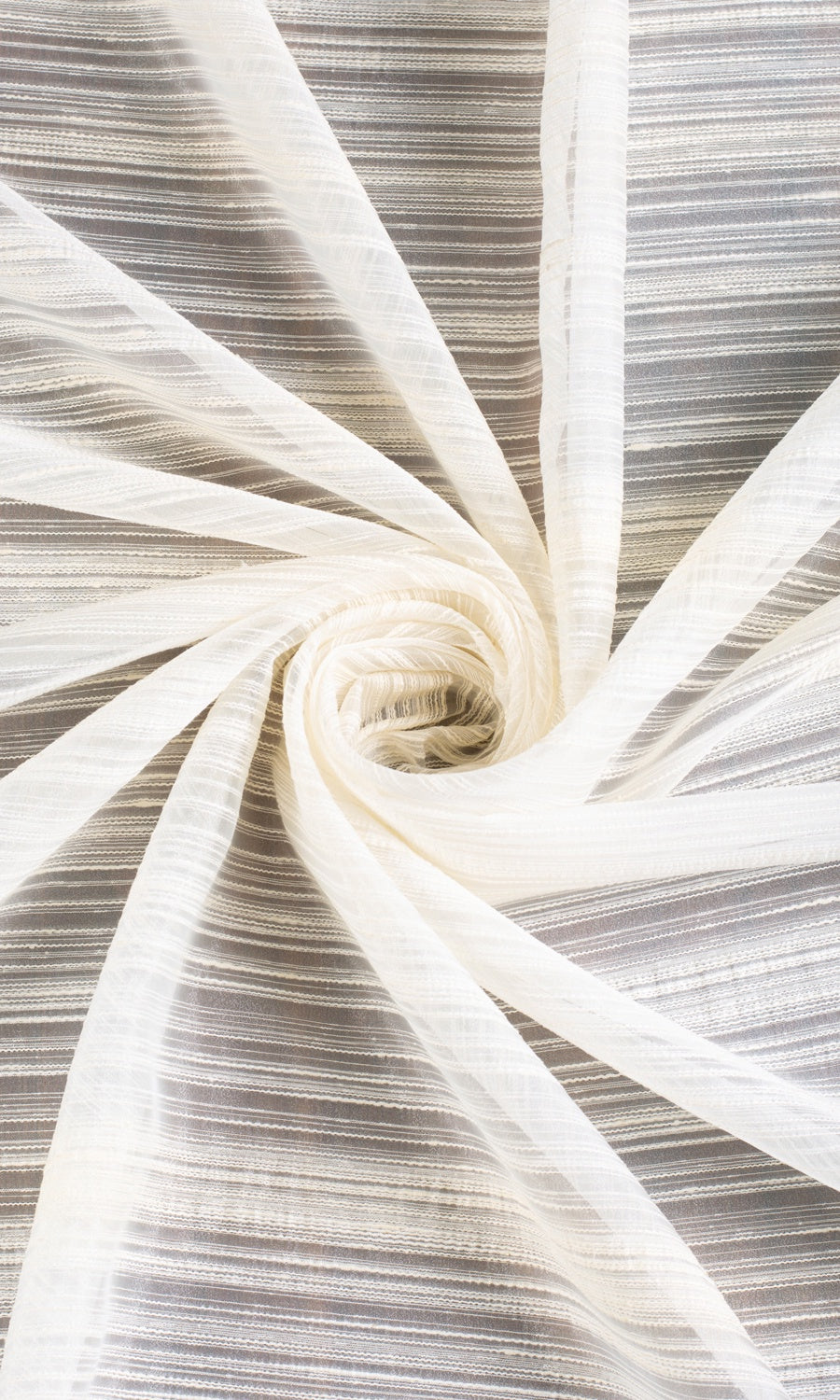 Striped Sheer Custom Curtains (Ivory/ Cream)