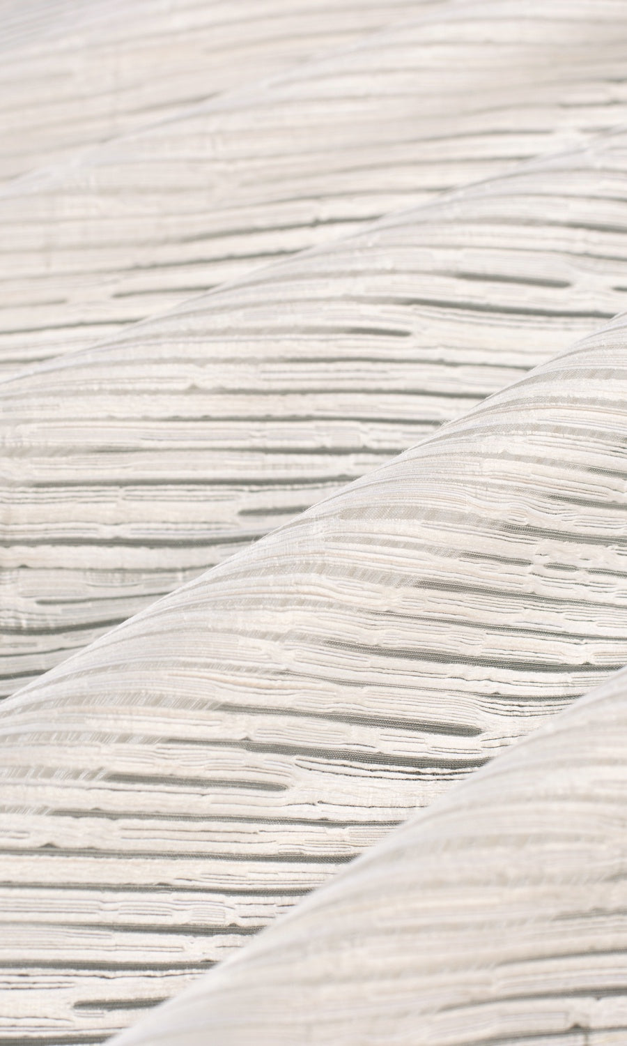 Striped Sheer Custom Curtains (Cream)