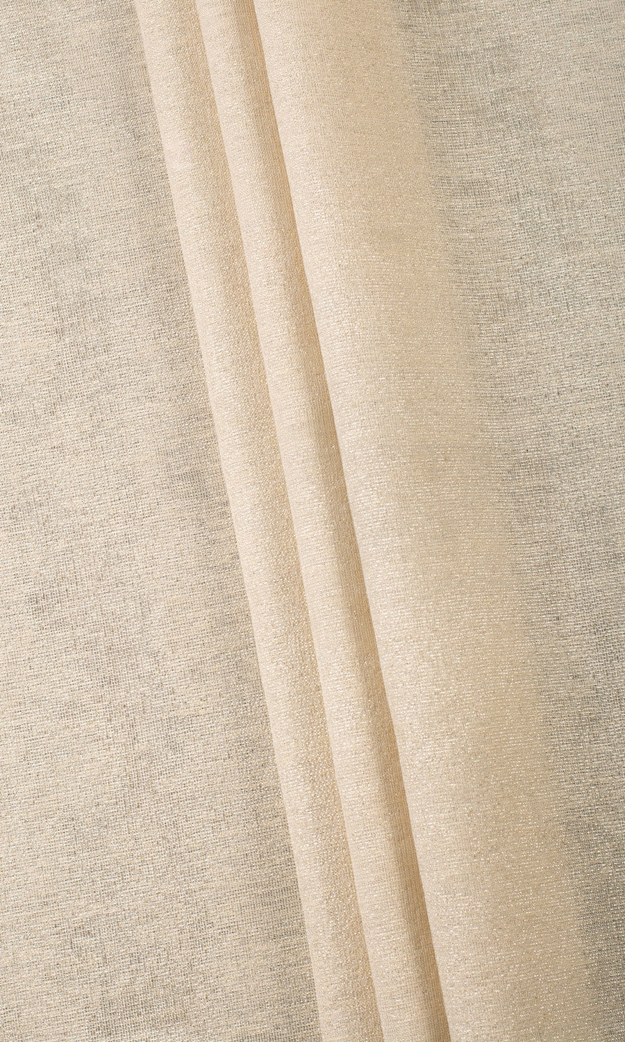 Plain Semi-Sheer Pinch Pleat, Rod Pocket, Eyelet Curtains (Pale Beige)
