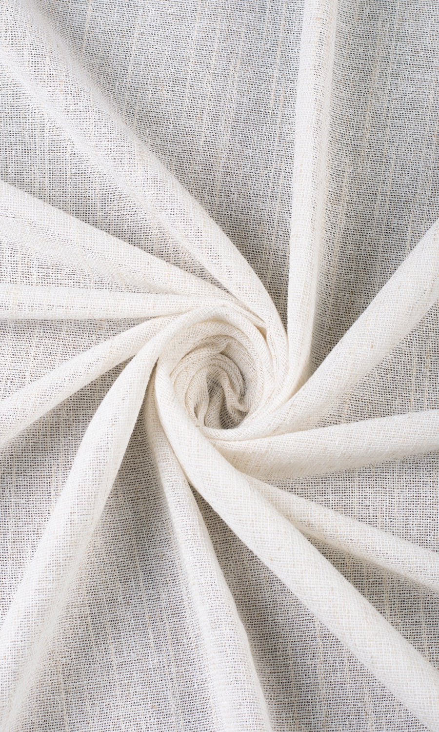 Poly-Linen Sheer Curtain Panels for Living, Bedroom, Kitchen, Bathroom (Ivory)
