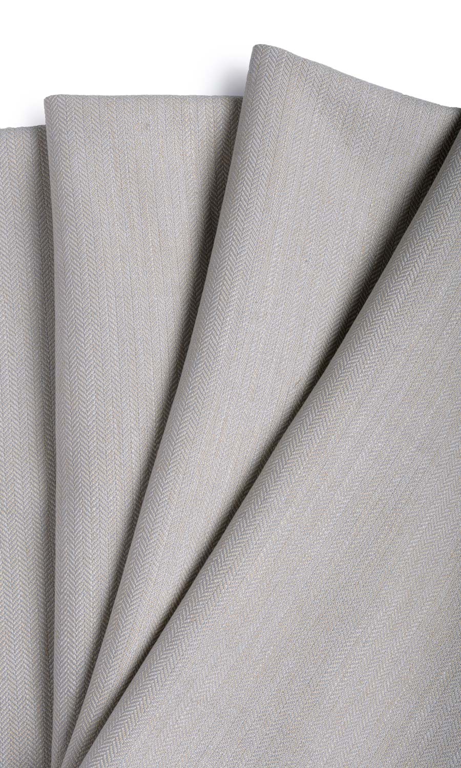Herringbone Textured Custom Curtains (Pale Grey)