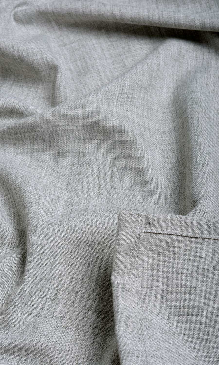 Plain Linen Texture Any Size Style Curtains (Steel Grey)