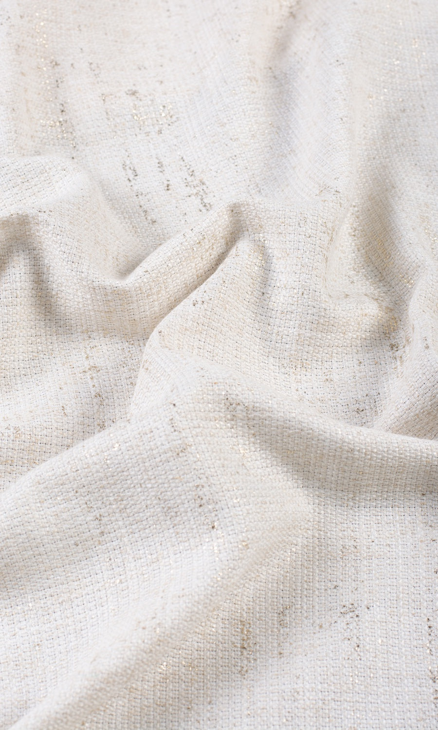Metallic Accents Drapes for Living, Bedroom, Kitchen, Bathroom (Cream/ Golden)