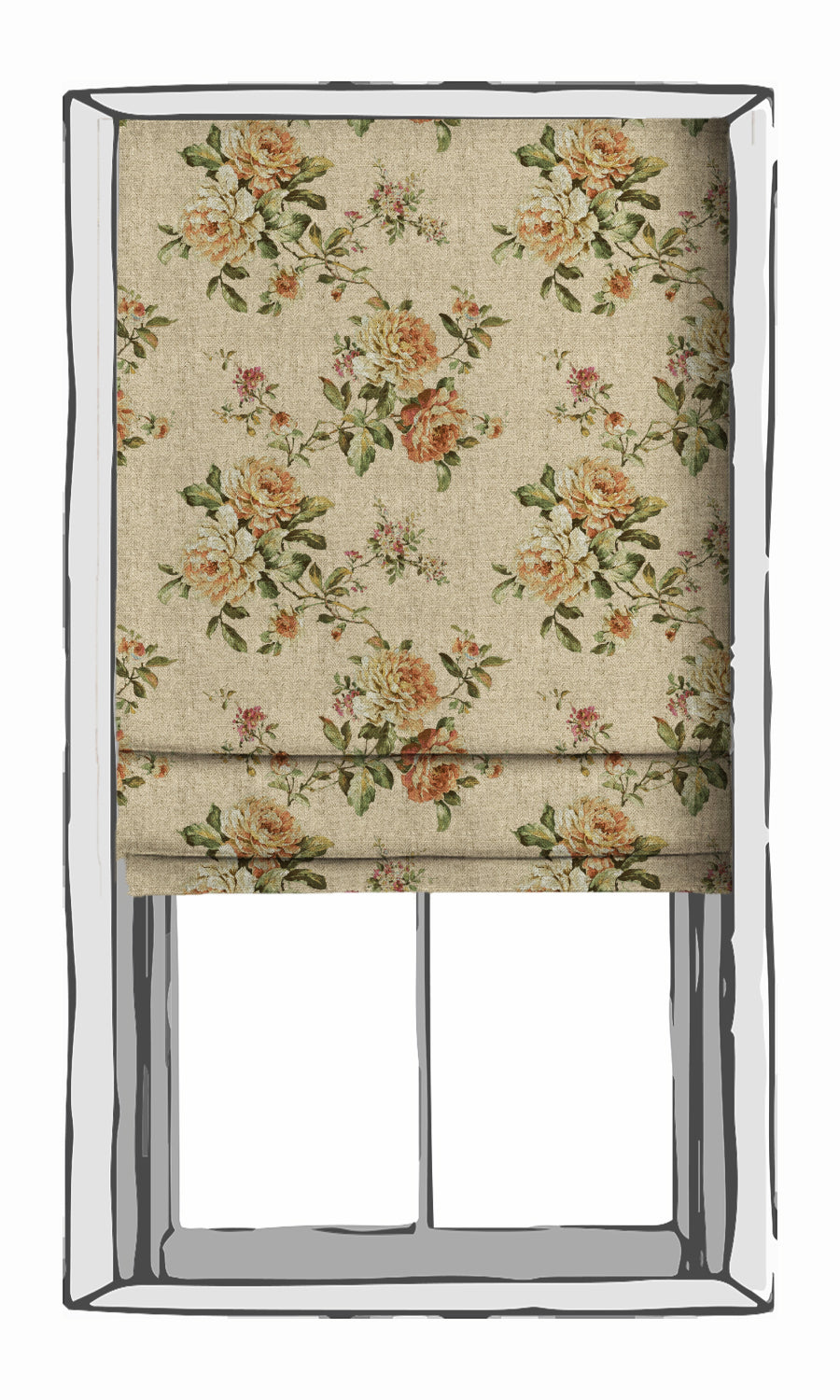 Modern Country Floral Window Curtains for Living, Bedroom, Kitchen, Bathroom (Yellow)