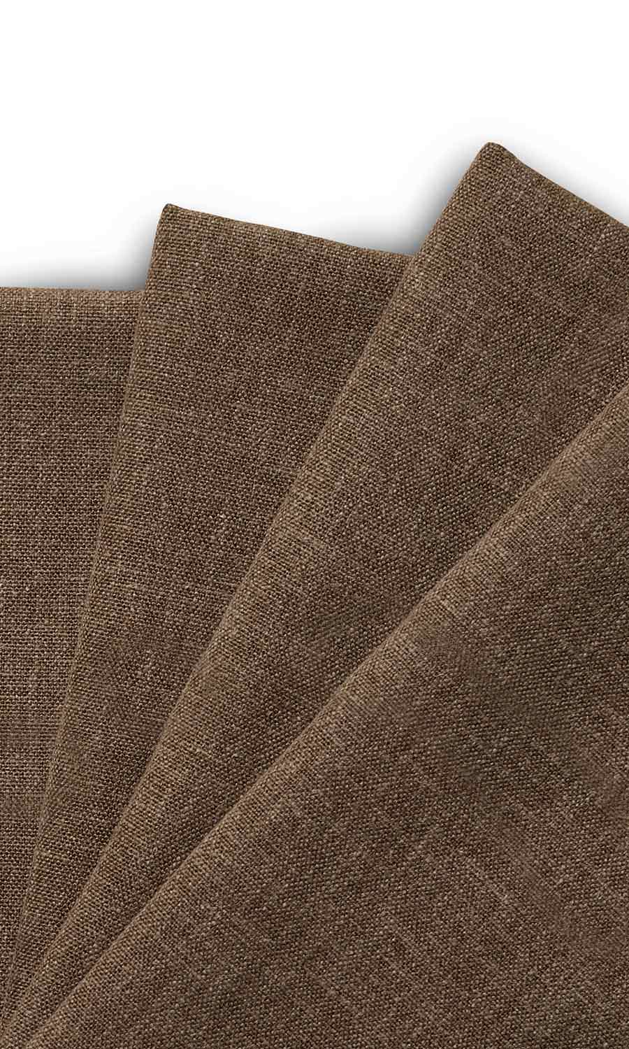 Textured Pinch Pleat, Rod Pocket, Eyelet Curtains (Brown)