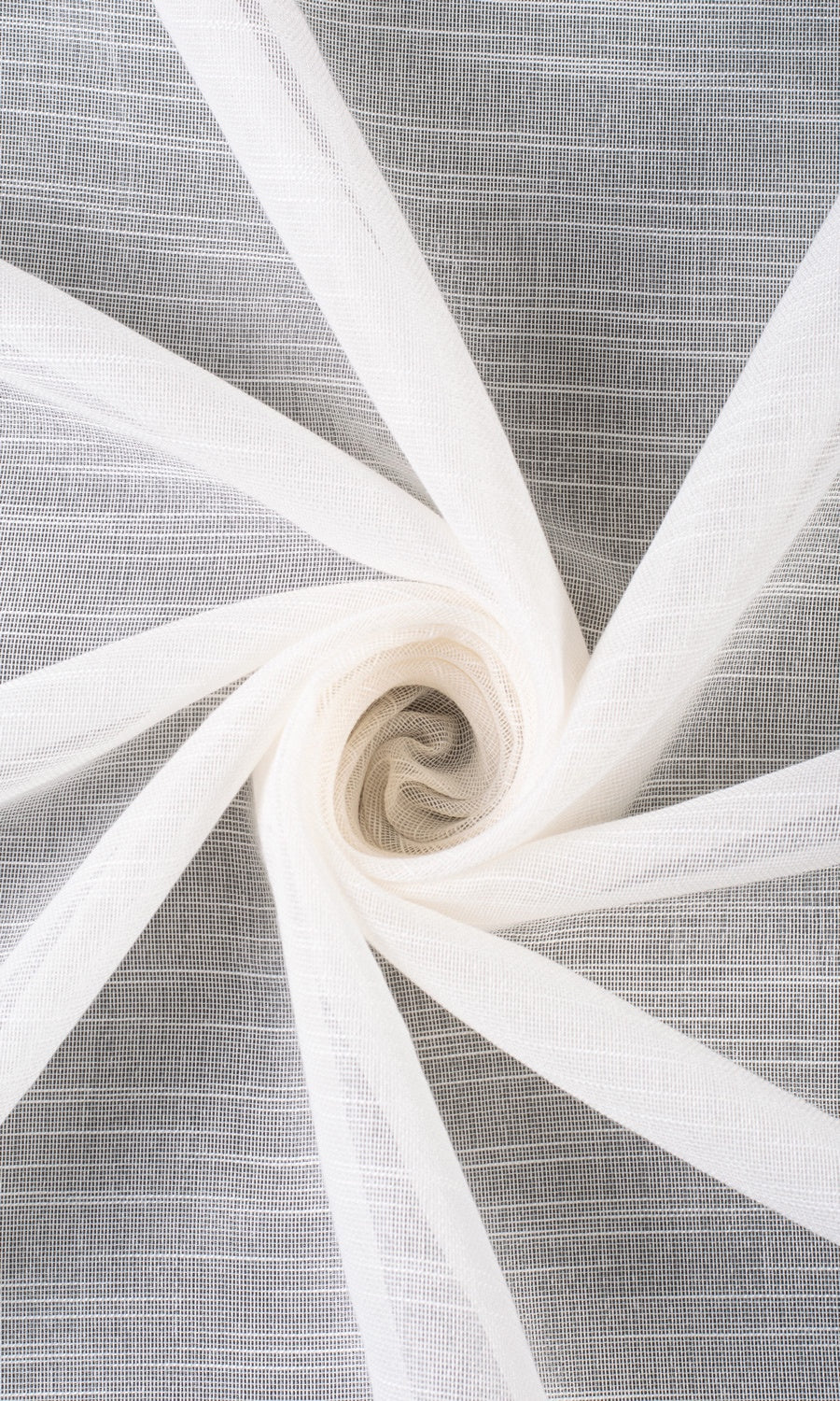 Textured Sheer Custom Curtains (White)