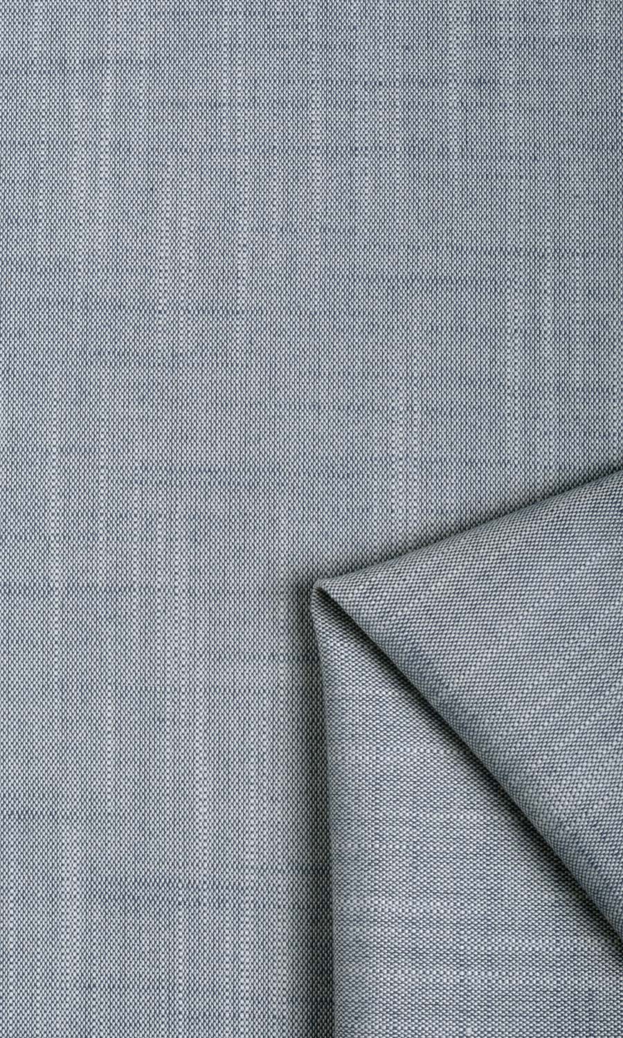 Plain Linen Texture Drapes (Denim Blue) Extra Long Short Wide