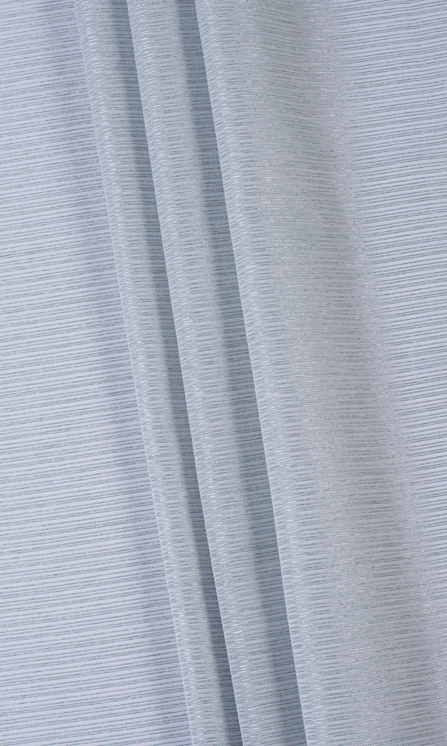 Striped Sheer Window Curtains (Periwinkle Gray) Extra Long Short Wide
