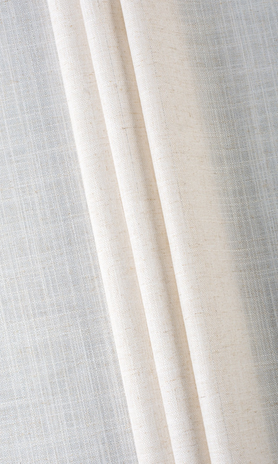 Plain Linen Blend Window Curtains (Cream/ Ivory) Extra Long Short Wide