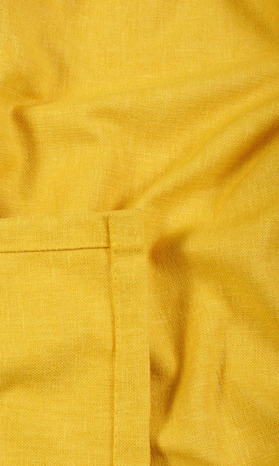 Linen Blend Window Curtains for Living, Bedroom, Kitchen, Bathroom (Yellow)