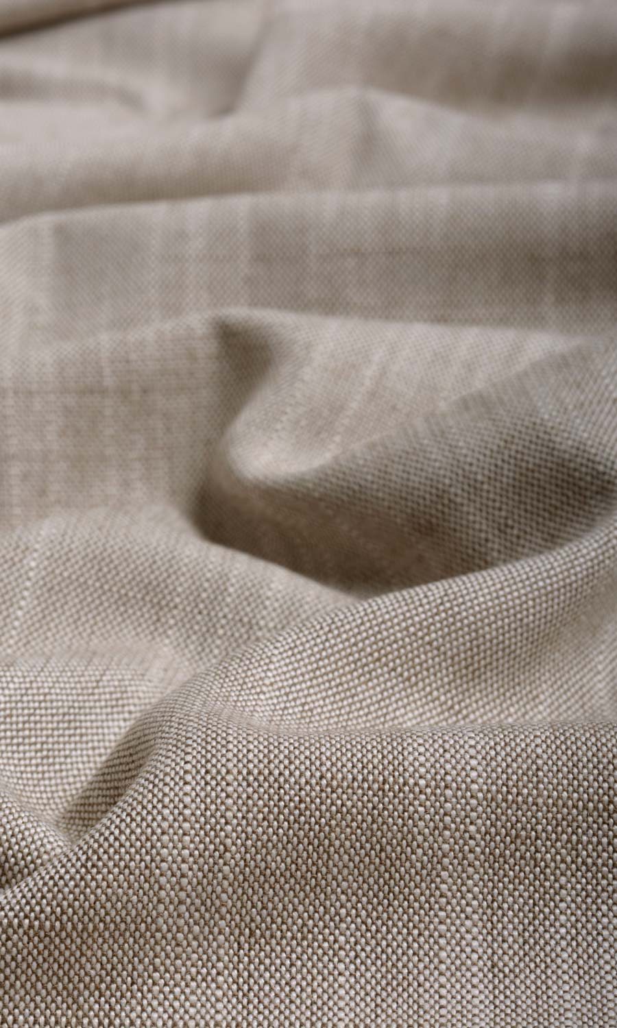 Plain Linen Texture Window Curtains (Cedar Brown) Extra Long Short Wide