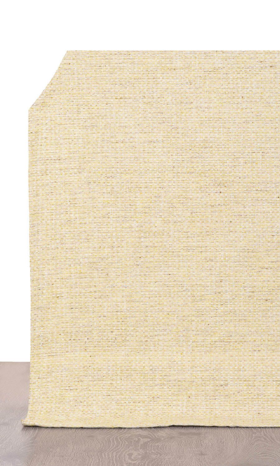 Textured Poly-Cotton Drapery (Yellow) Extra Long Short Wide