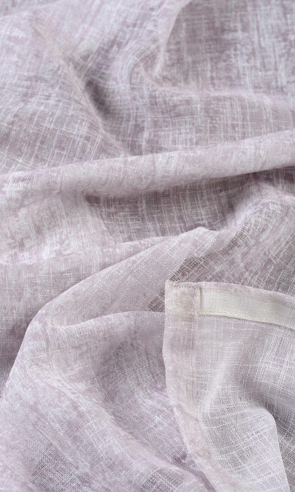Textured Sheer Window Curtains for Living, Bedroom, Kitchen, Bathroom (Pale Pink)