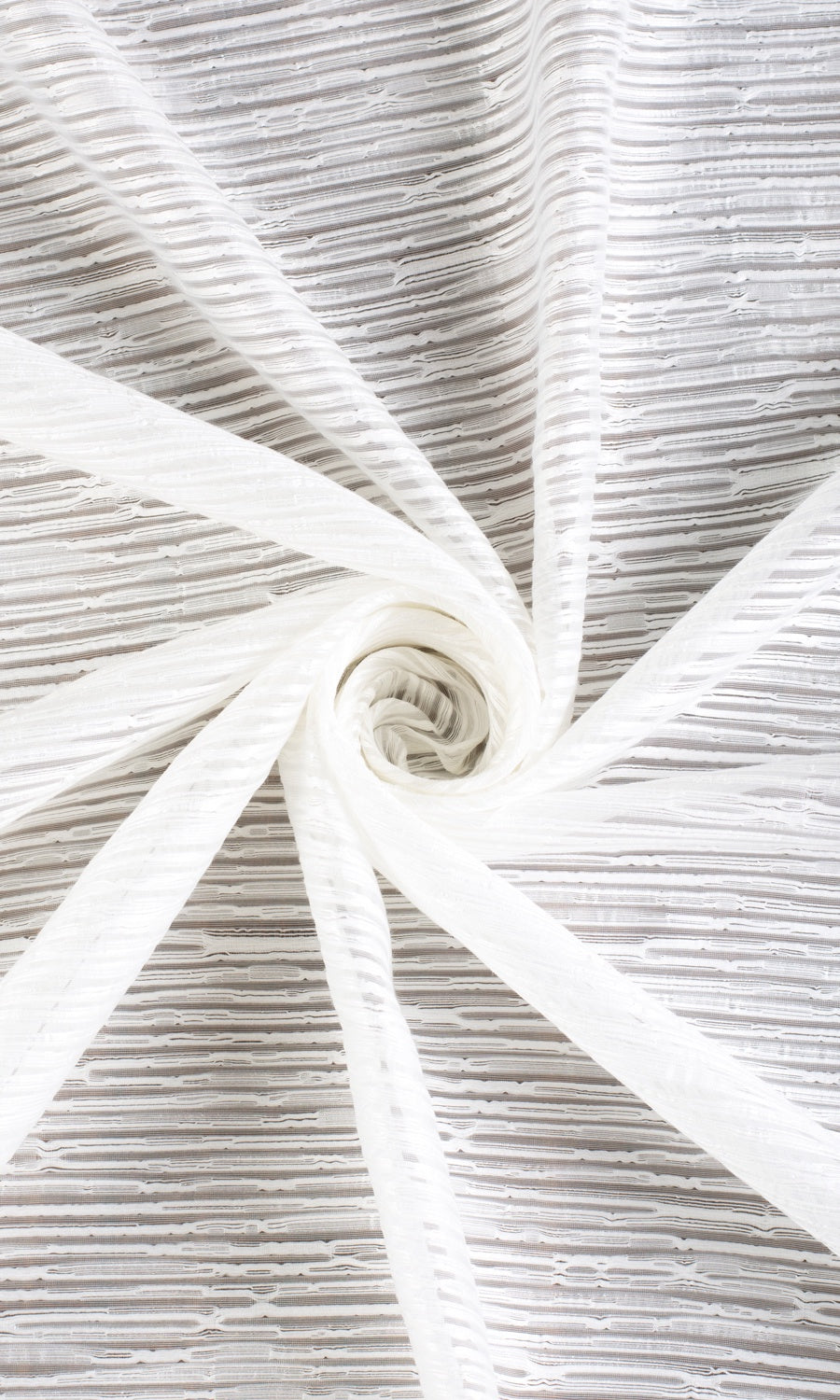 Textured Sheer Any Size Style Curtains (White)