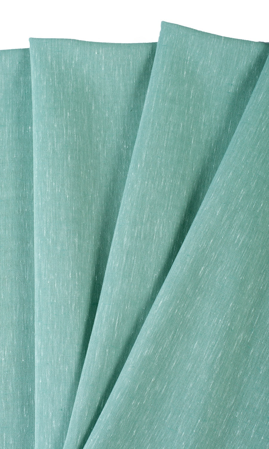Plain Sheer Drapery (Cyan Green) Extra Long Short Wide