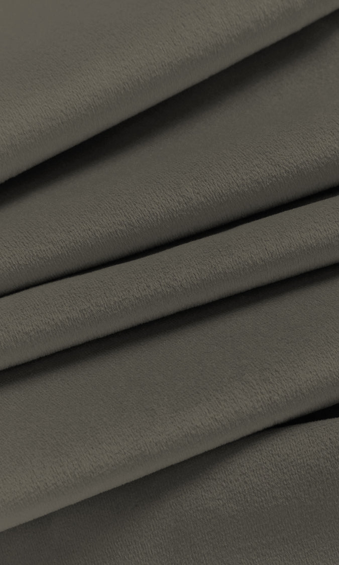 Velvet Window Curtains (Grey)