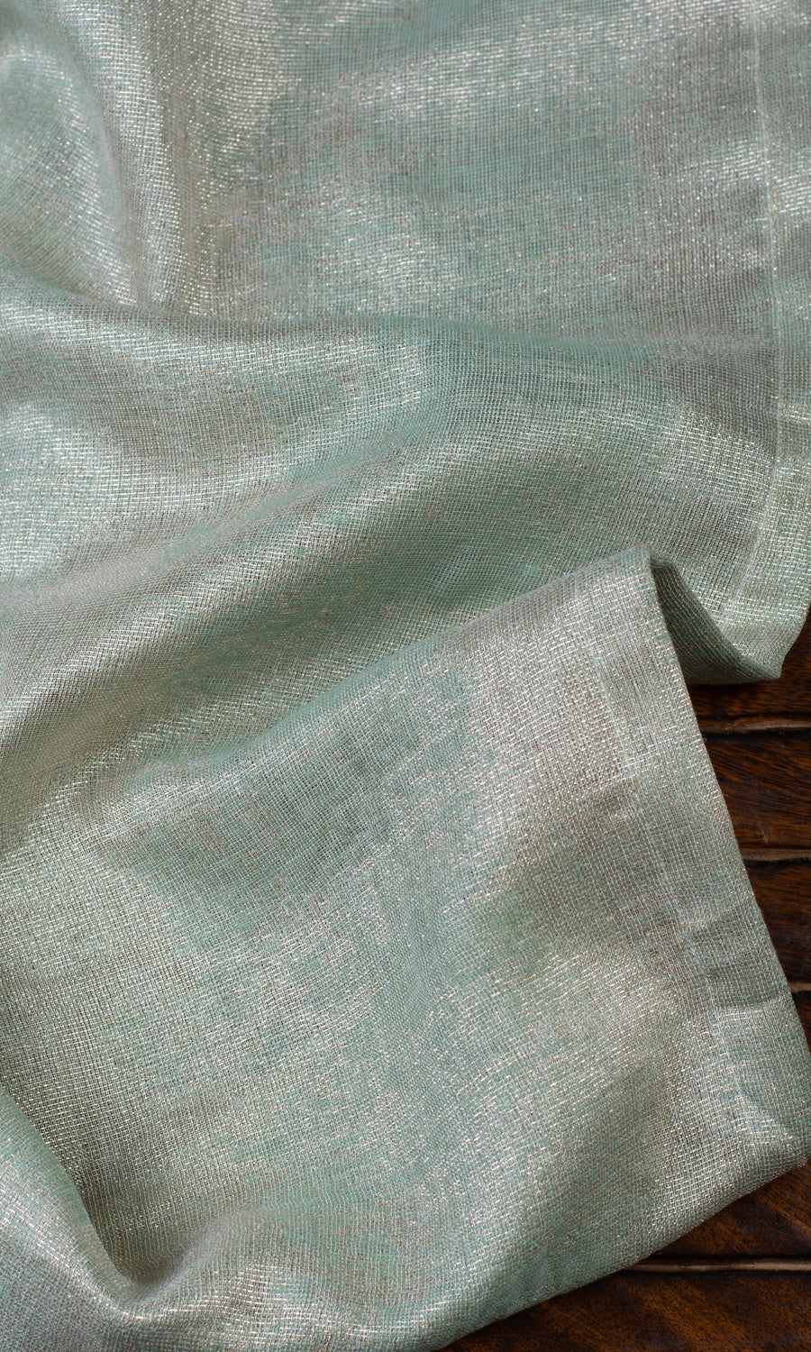 Textured Pinch Pleat, Rod Pocket, Eyelet Curtains (Seafoam Green/ Gold)