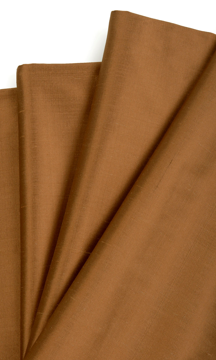 Shantung Silk Pinch Pleat, Rod Pocket, Eyelet Curtains (Bronzy Orange)