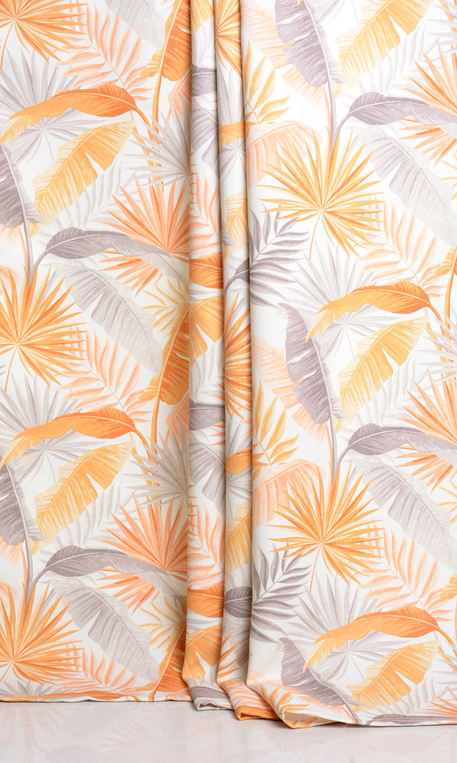 Botanical Floral Window Curtains for Living, Bedroom, Kitchen, Bathroom (Yellow/ Orange)