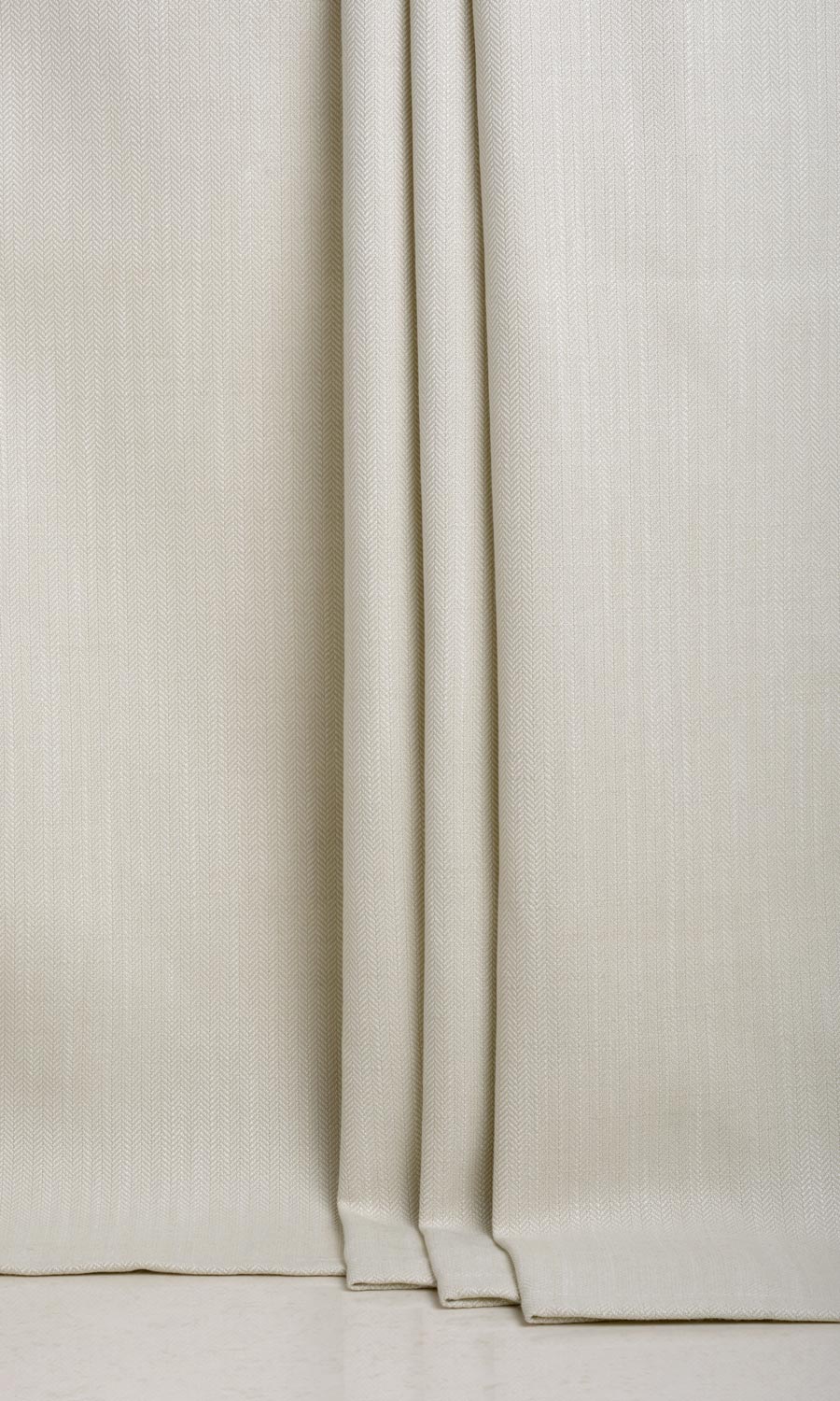 Herringbone Textured Any Size Style Curtains (Pale Grey)