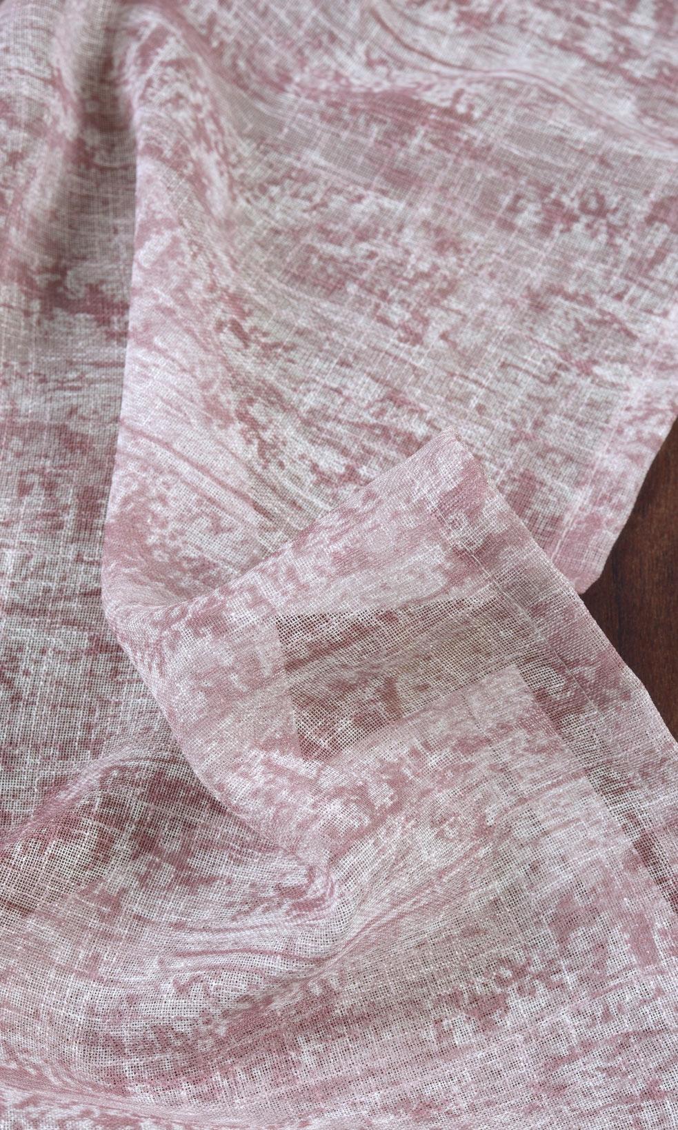 Textured Sheer Window Curtains (Pink)