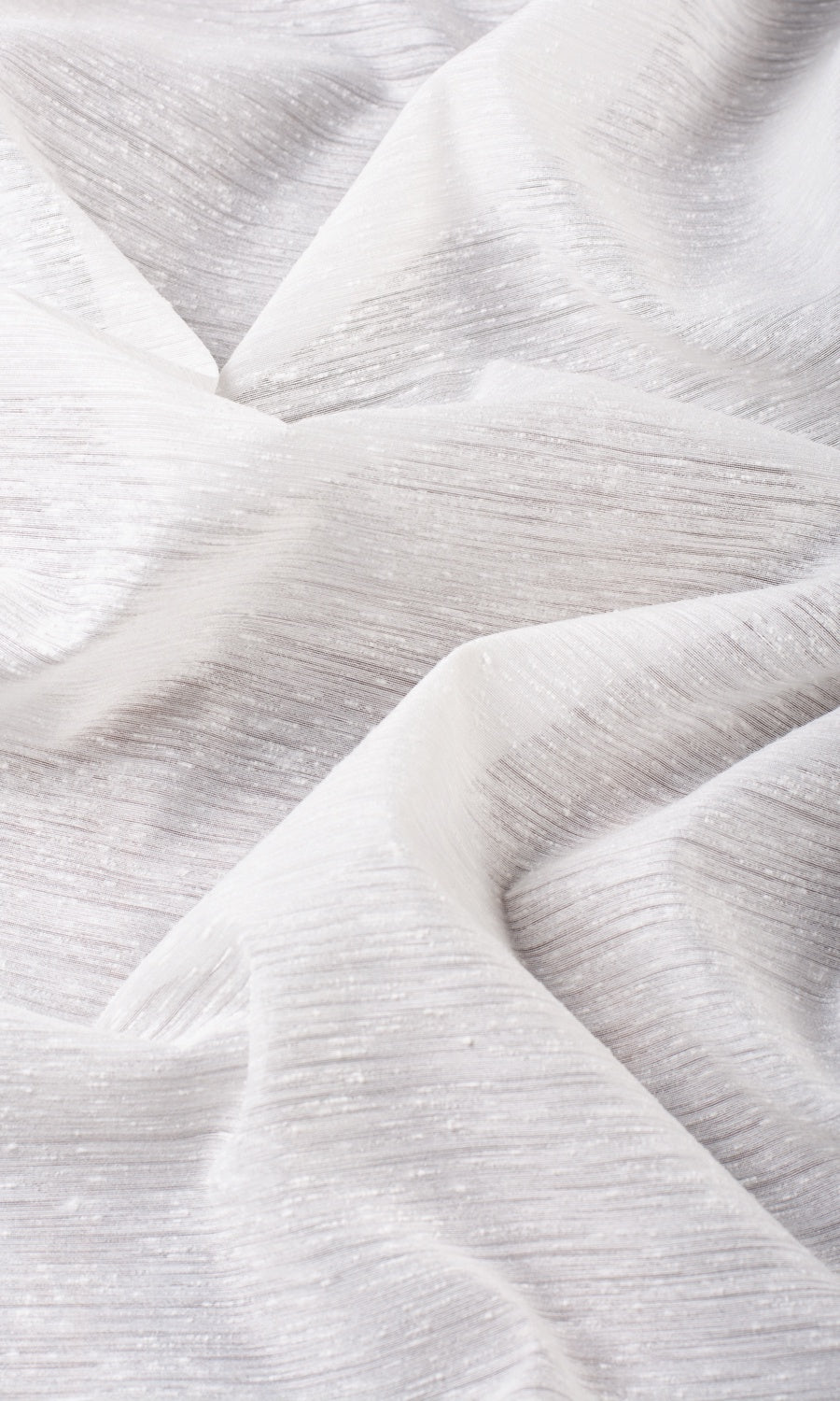 Textured Semi-Sheer Custom Curtains (White)