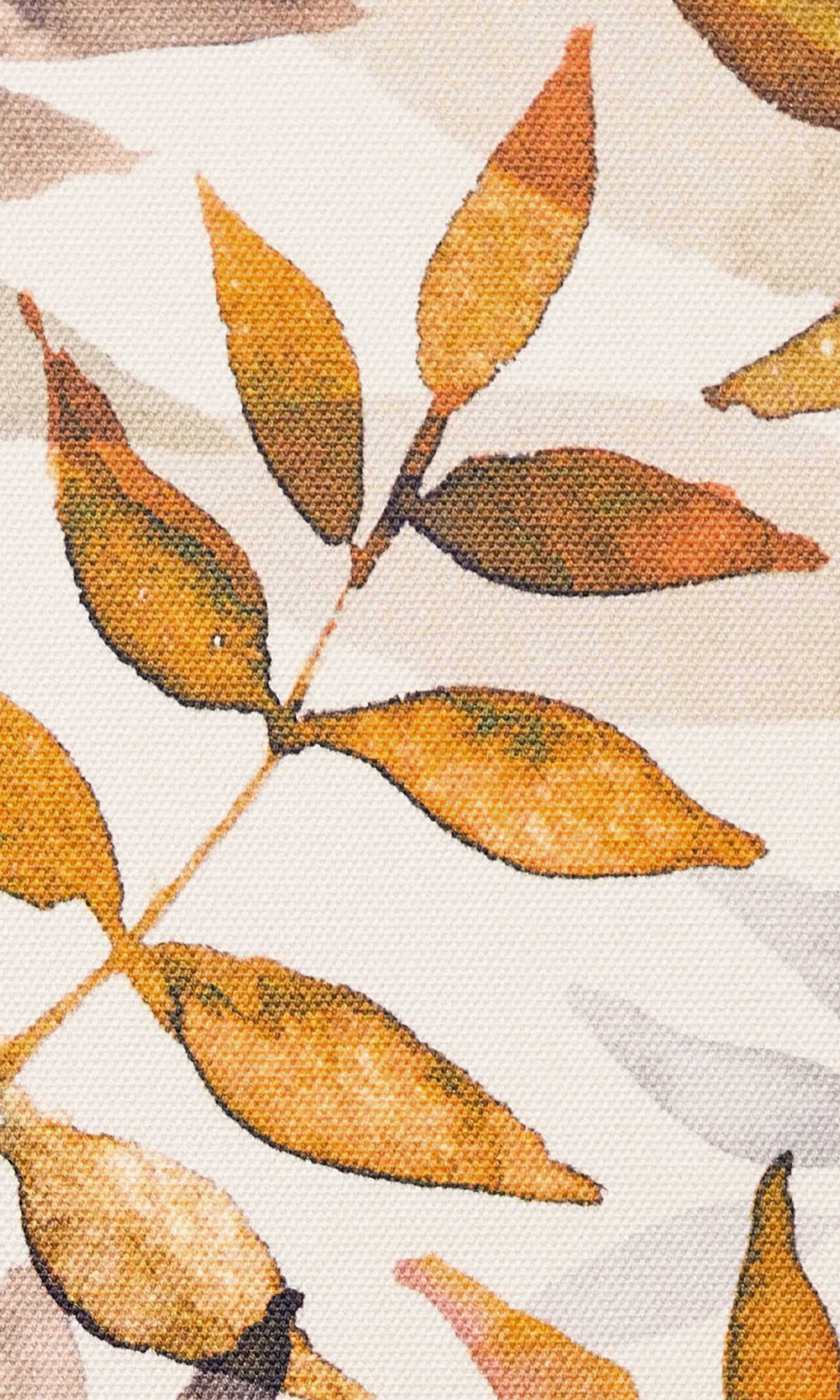 Floral Cotton Flat, Plain, Fake, Faux, European Relaxed Roman Shades (Orange/ Gray/ Brown)