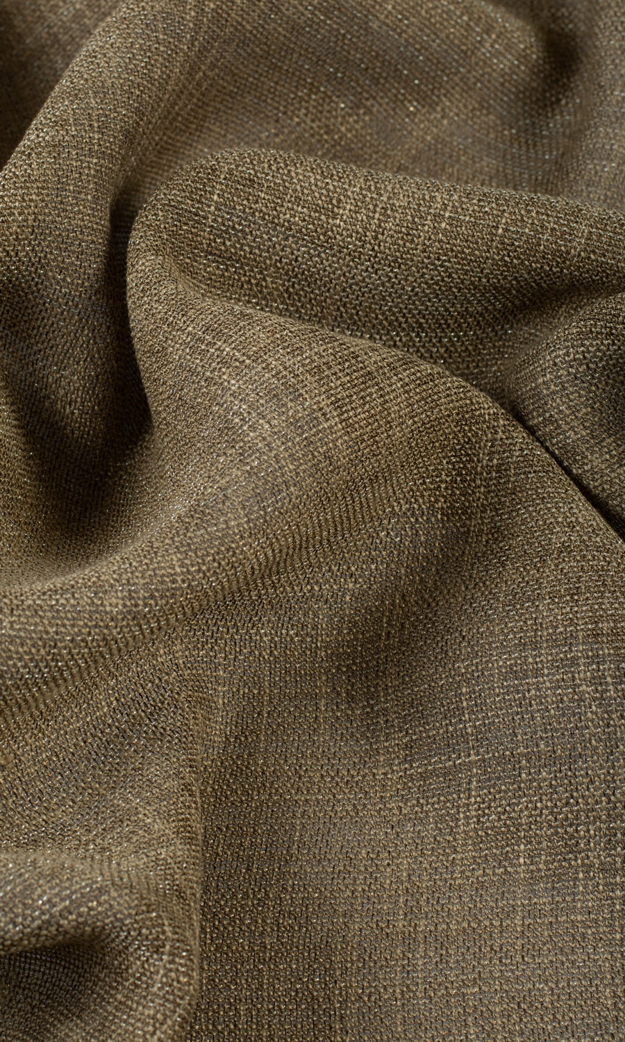 Textured Sheer Curtains / Drapes / Window Drapery Panels (Cedar Brown)