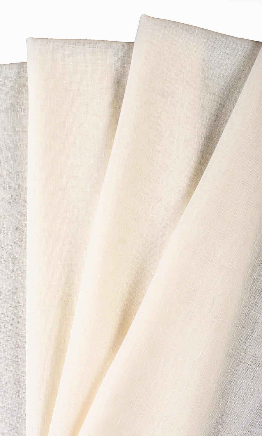 Plain Sheer Window Curtains (Ivory) Extra Long Short Wide