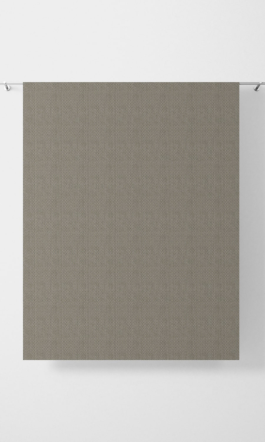 Herringbone Textured Window Curtains (Warm Grey/ Brown) Extra Long Short Wide