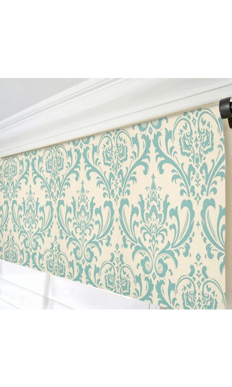 Pole Mounted Modern Flat Panel Window Valance