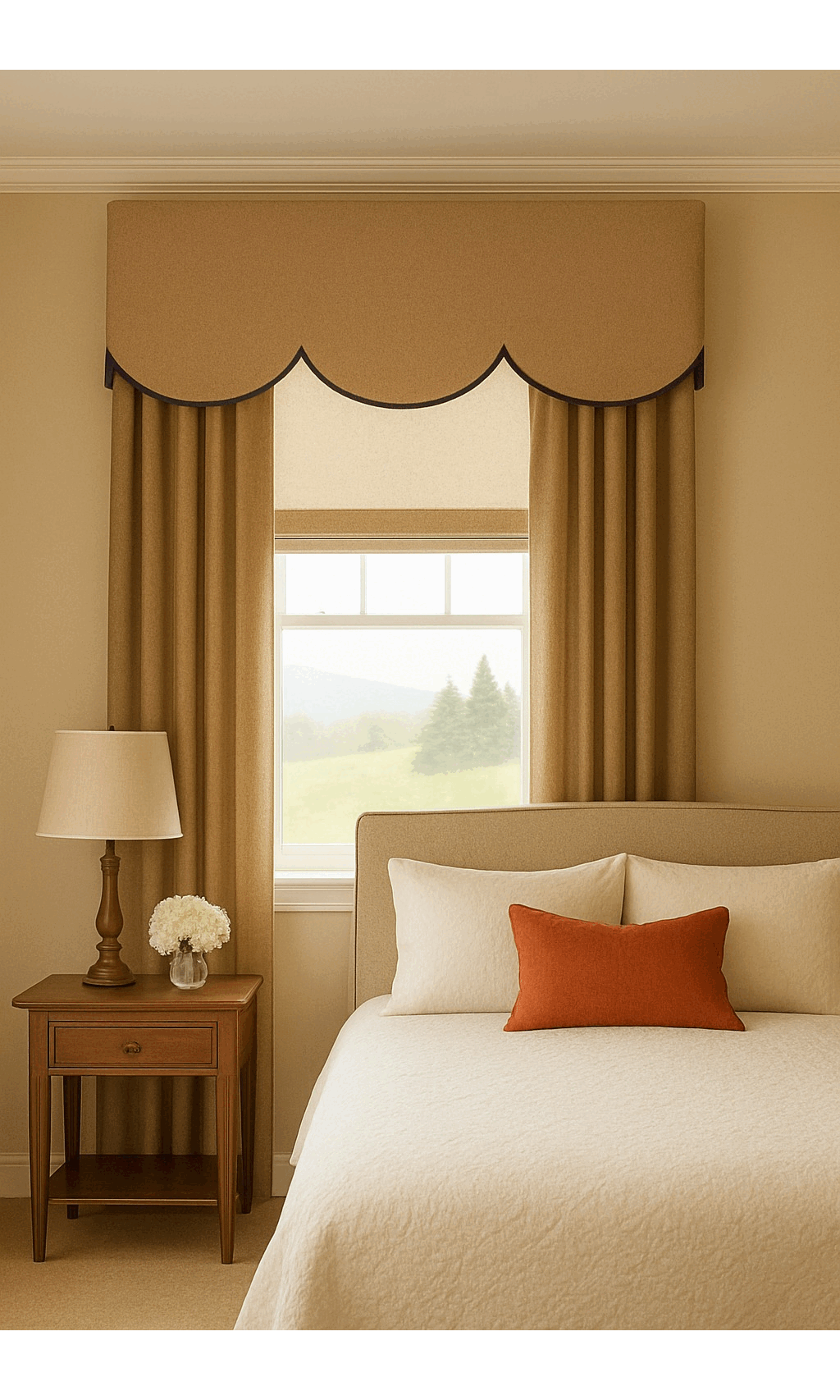 Curtain valance for kitchen