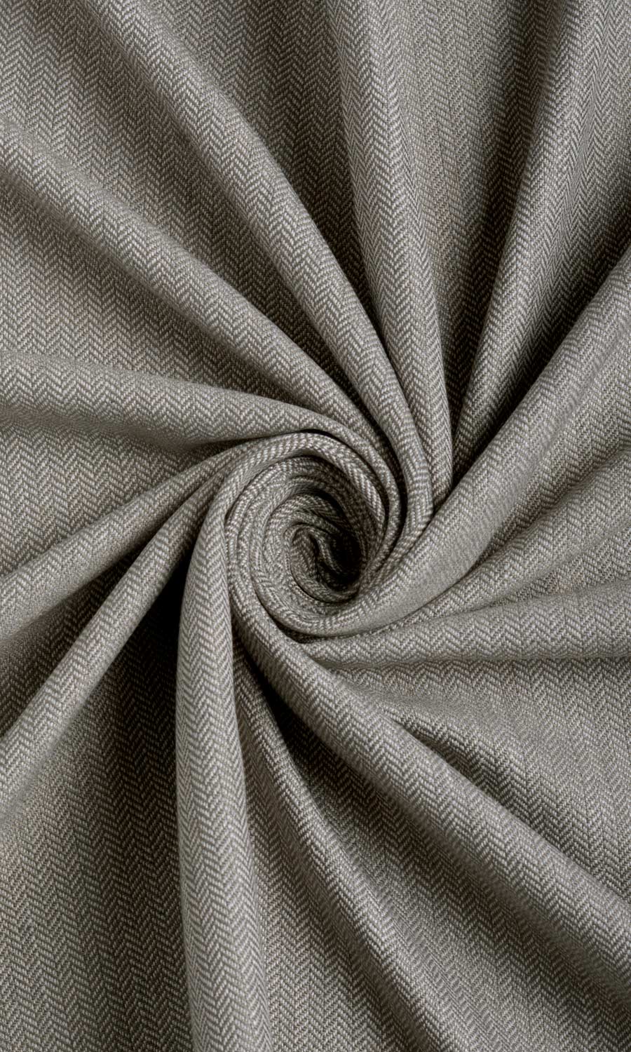 Herringbone Textured Drapery (Deep Gray)