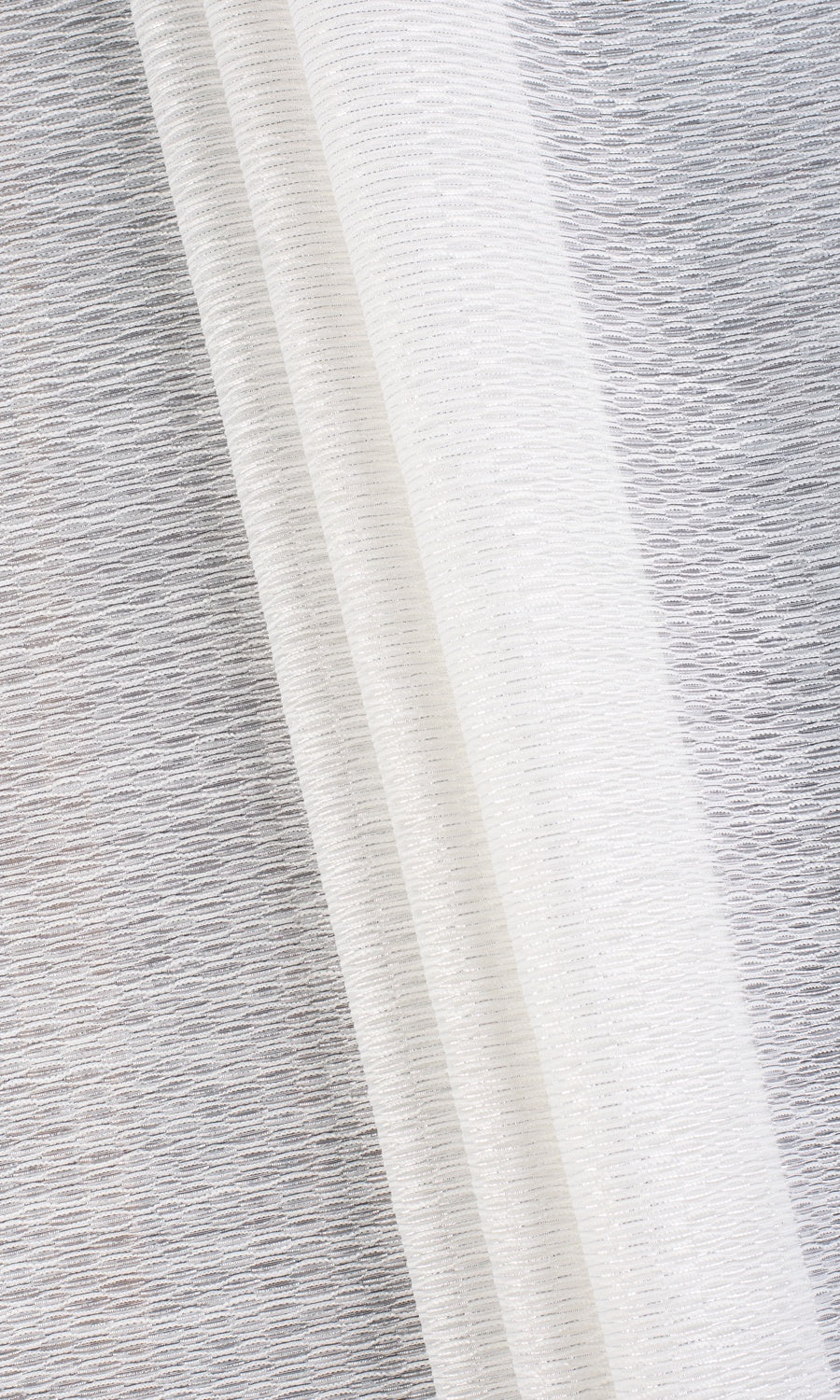 Textured Sheer Drapery for Living, Bedroom, Kitchen, Bathroom (White)