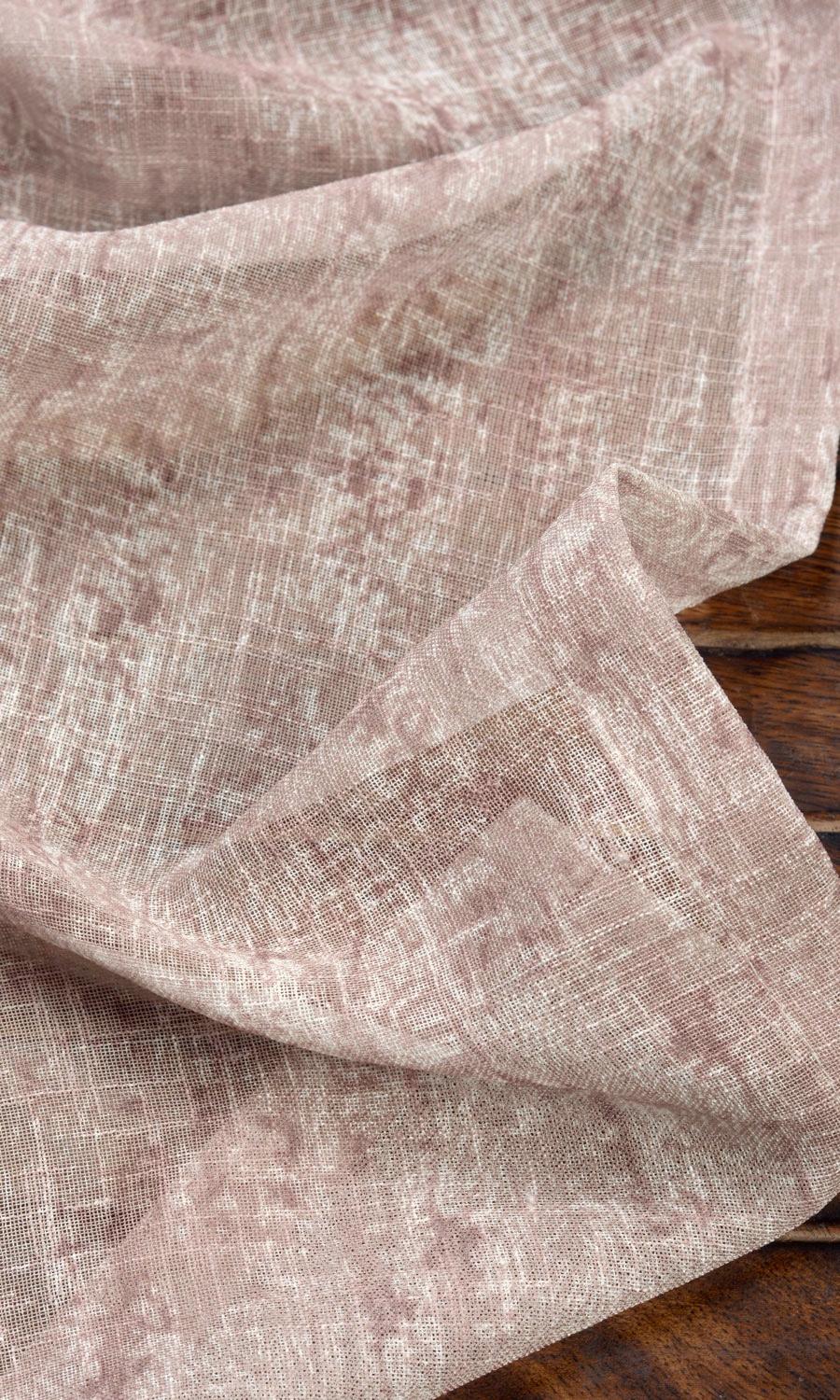 Textured Sheer Window Curtains for Living, Bedroom, Kitchen, Bathroom (Brown)