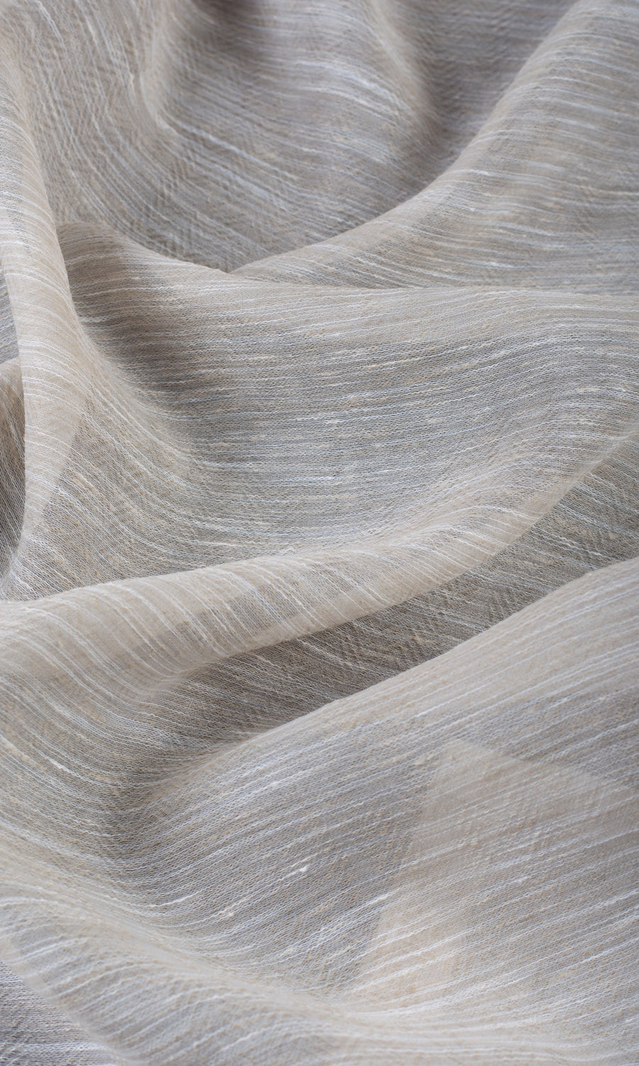 Textured Sheer Pinch Pleat, Rod Pocket, Eyelet Curtains (Greige/ Cream)