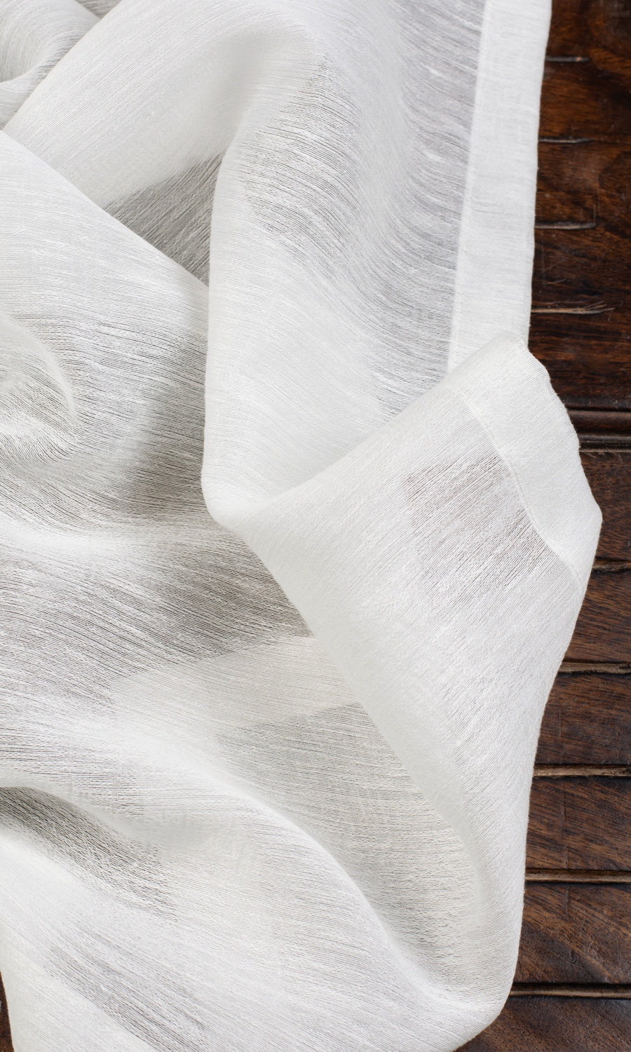 Plain Sheer Window Curtains for Living, Bedroom, Kitchen, Bathroom (White)